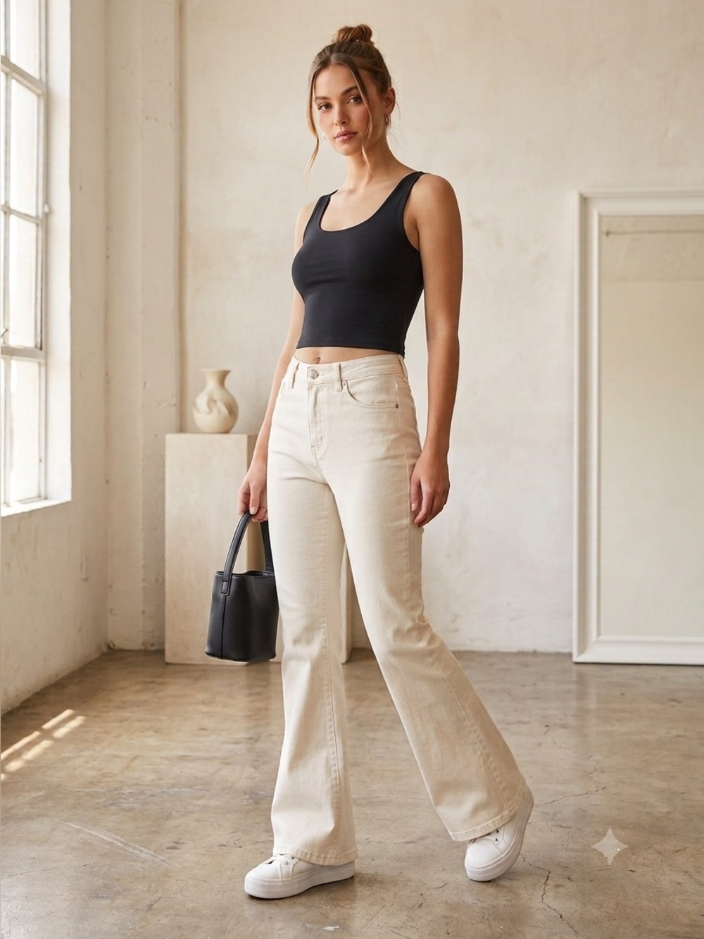 Lucky Brand Cream Y2K Farrah Flare High-Rise Jeans - US 10 / 30 NWT